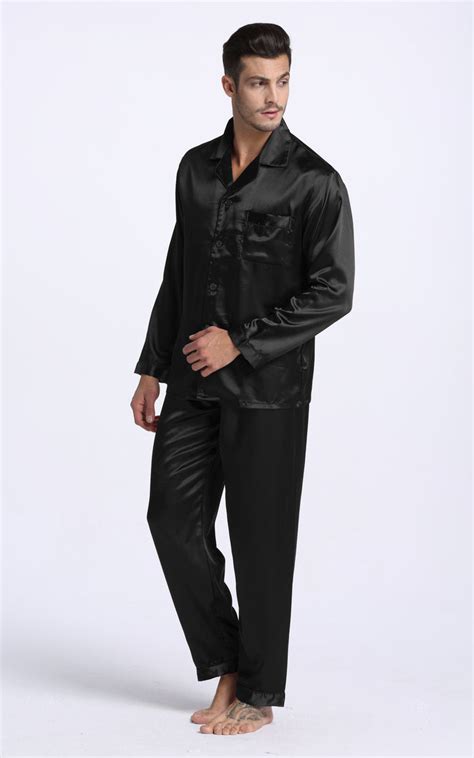 luxury men's satin pajamas.